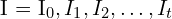 $I = {I_0, I_1, I_2, \ldots, I_t}$